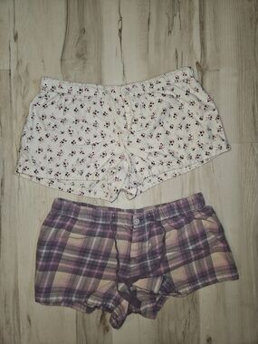 Old Navy Pajama Shorts Bundle Small Lounge Sleep Shorts Lot Floral Plaid